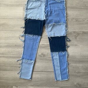 Patchwork Denim Jeans